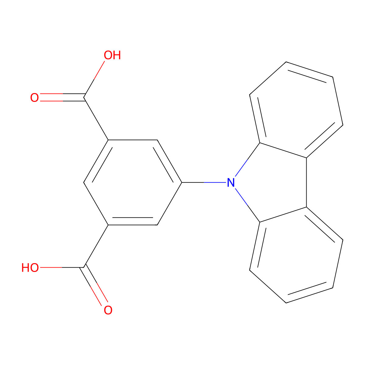 5-(9H-Carbazol-9-YL)isophthalic acid molecular structure, CAS 1800465-14-8