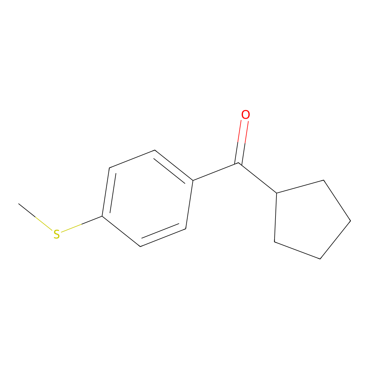 Cyclopentyl[4-(methylsulfanyl)phenyl]methanone molecular structure, CAS 180048-75-3