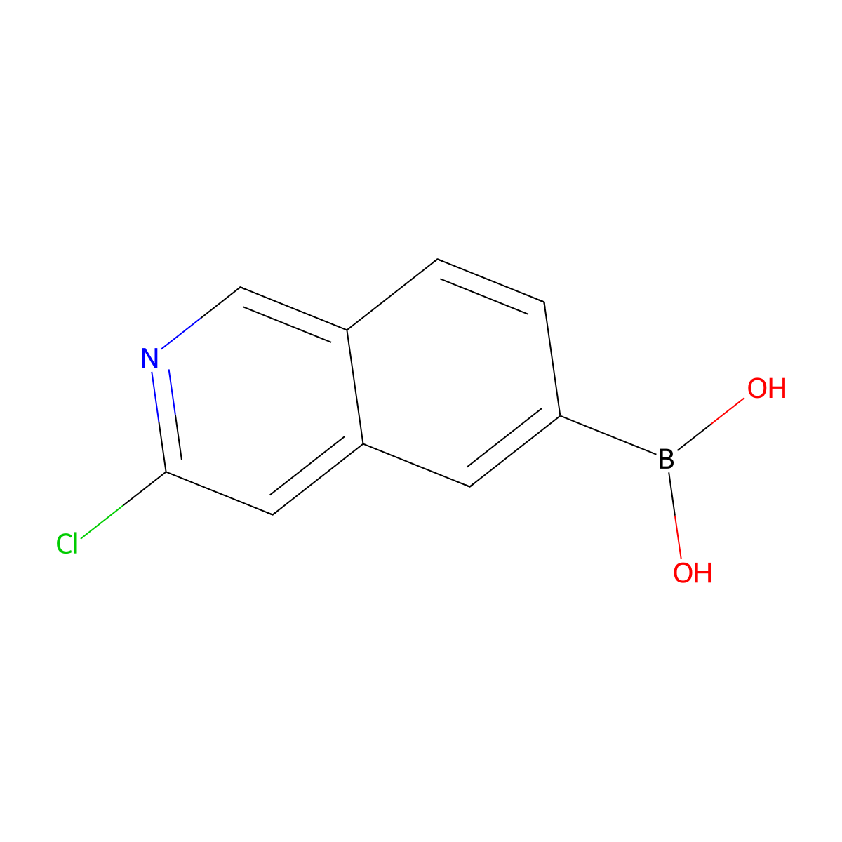 (3-Chloroisoquinolin-6-yl)boronic acid molecular structure, CAS 1800483-72-0