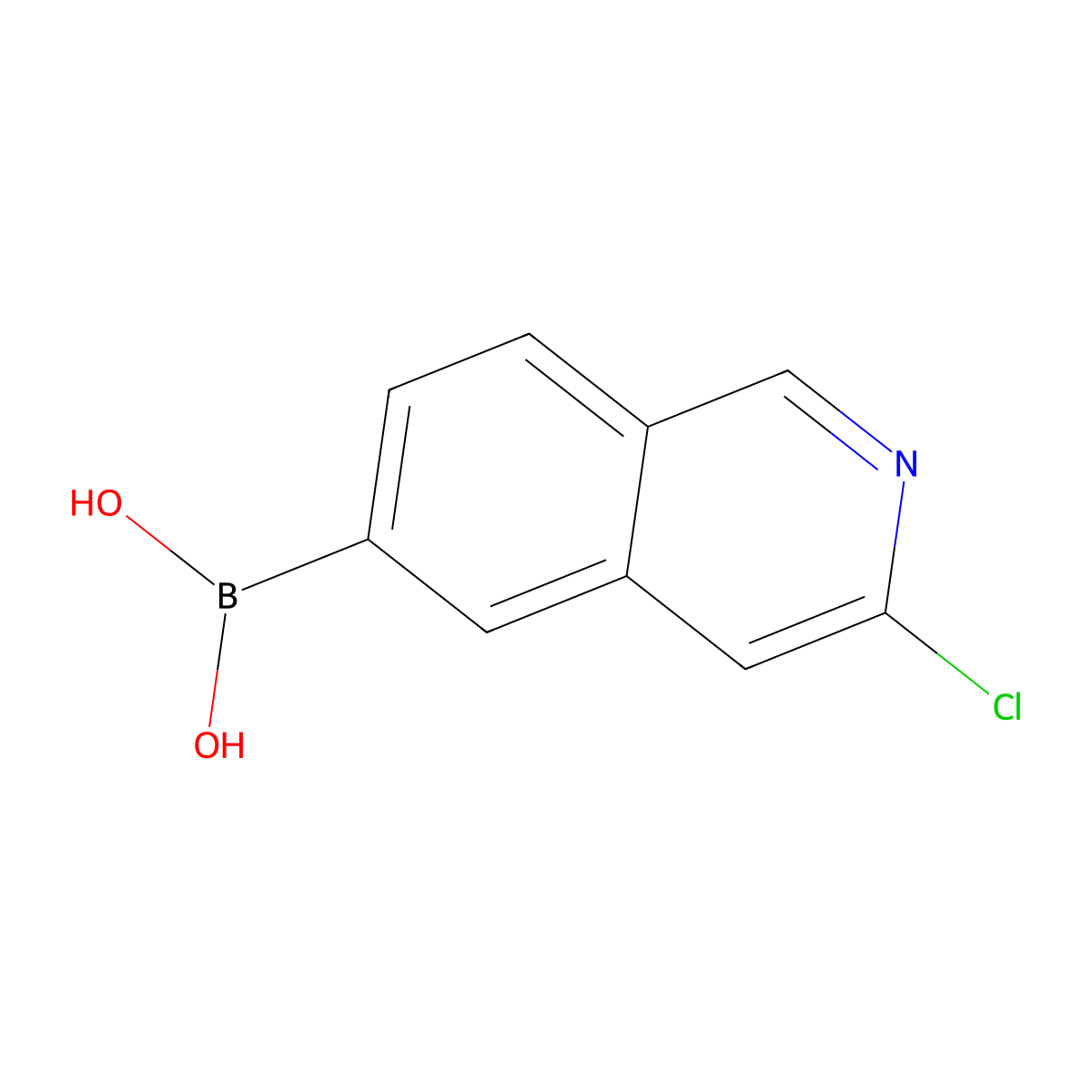 (3-Chloroisoquinolin-6-yl)boronic acid molecular structure, CAS 1800483-72-0