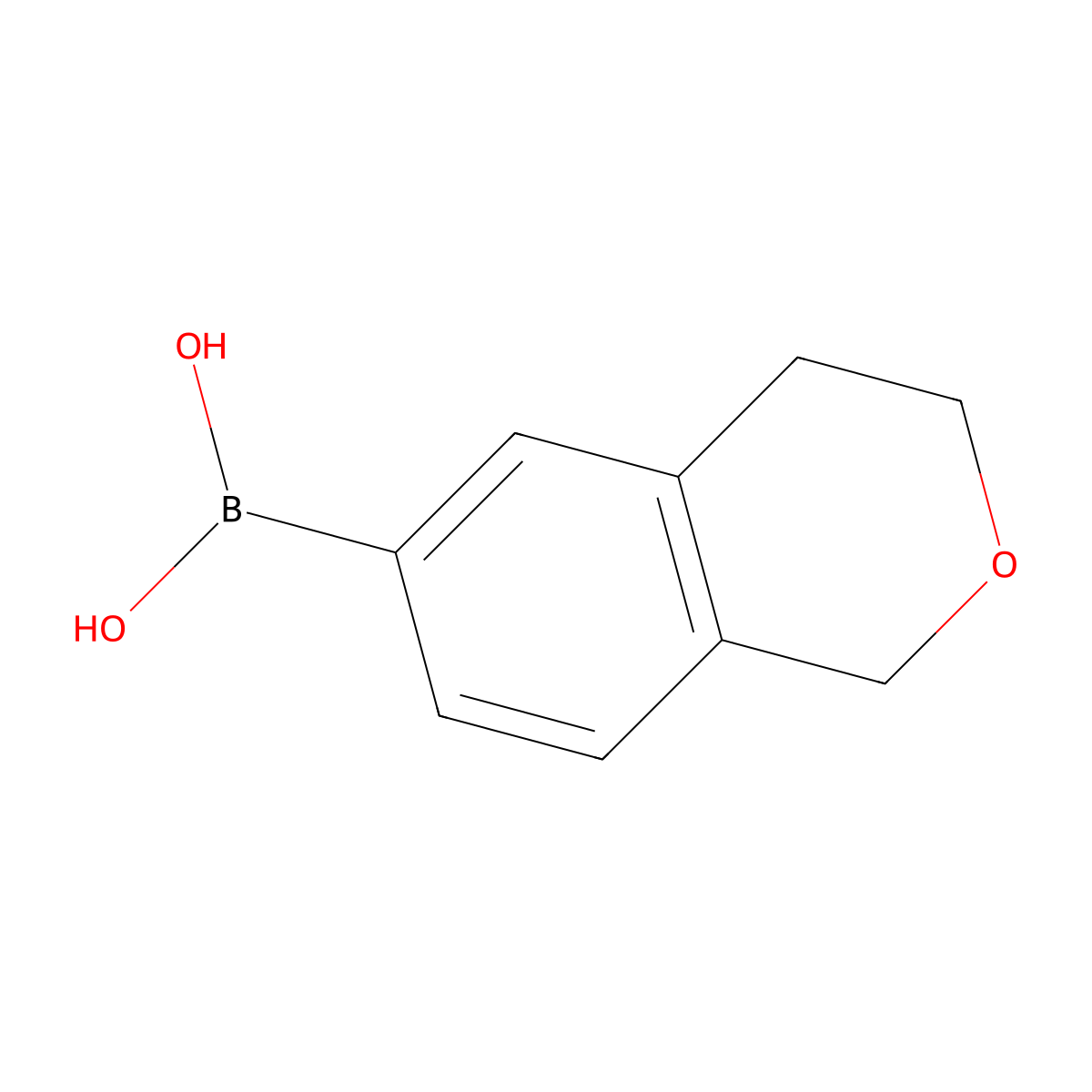 (3,4-dihydro-1H-2-benzopyran-6-yl)boronic acid molecular structure, CAS 1800483-98-0