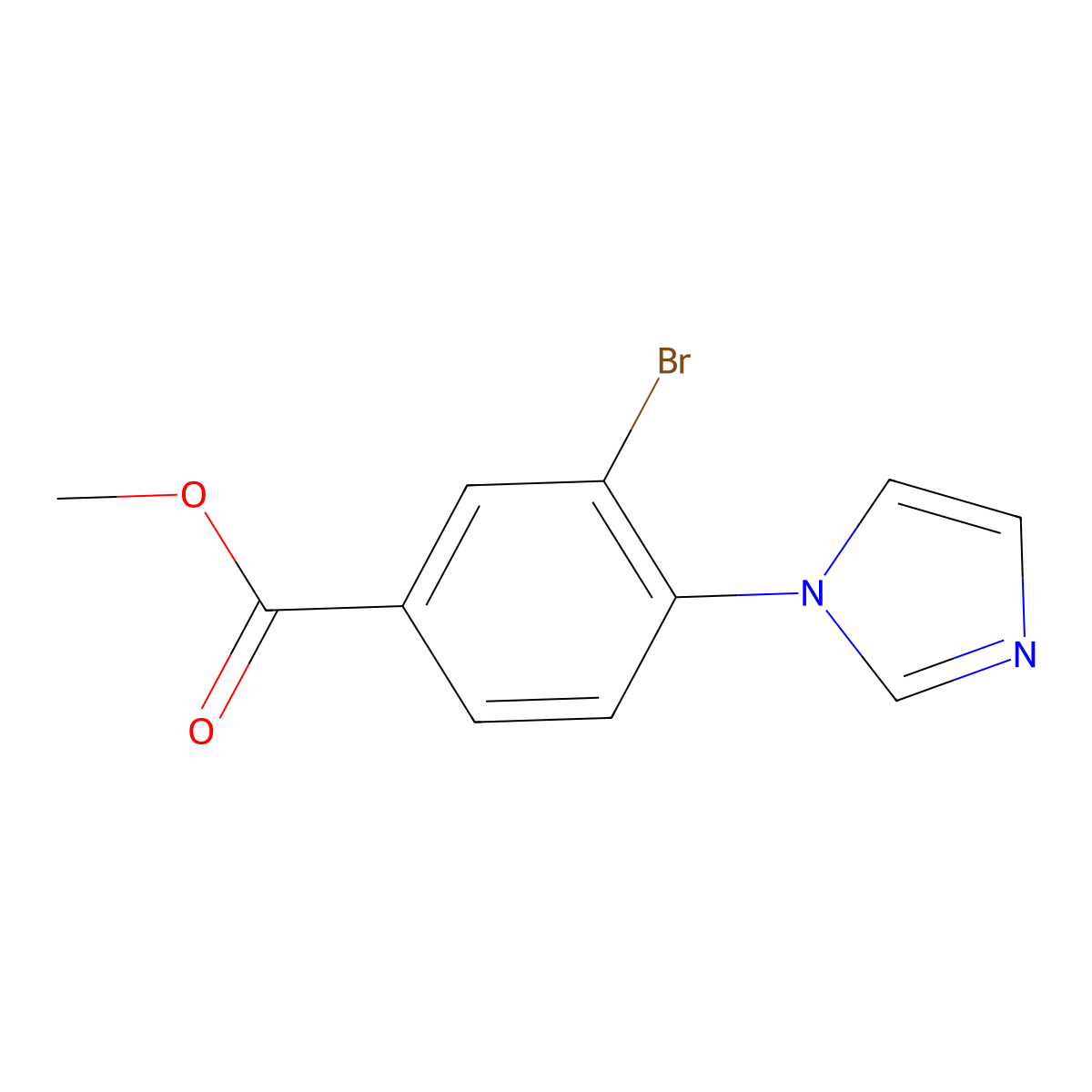 Methyl 3-bromo-4-(1h-imidazol-1-yl)benzoate molecular structure, CAS 1800489-57-9