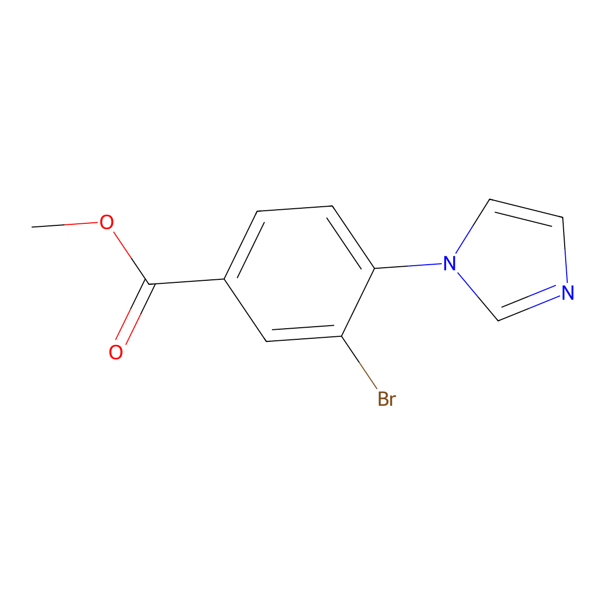 Methyl 3-bromo-4-(1h-imidazol-1-yl)benzoate molecular structure, CAS 1800489-57-9