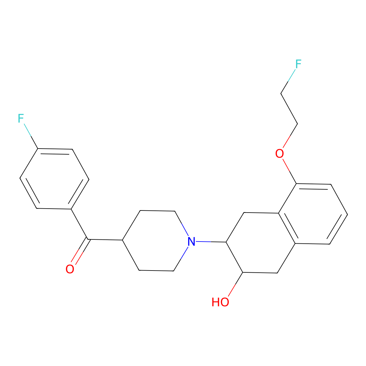 (2R,3R)-3-[4-(4-Fluorobenzoyl)piperidino]-5-(2-fluoroethoxy)-1,2,3,4-tetrahydro-2-naphthol molecular structure, CAS 1800493-10-0