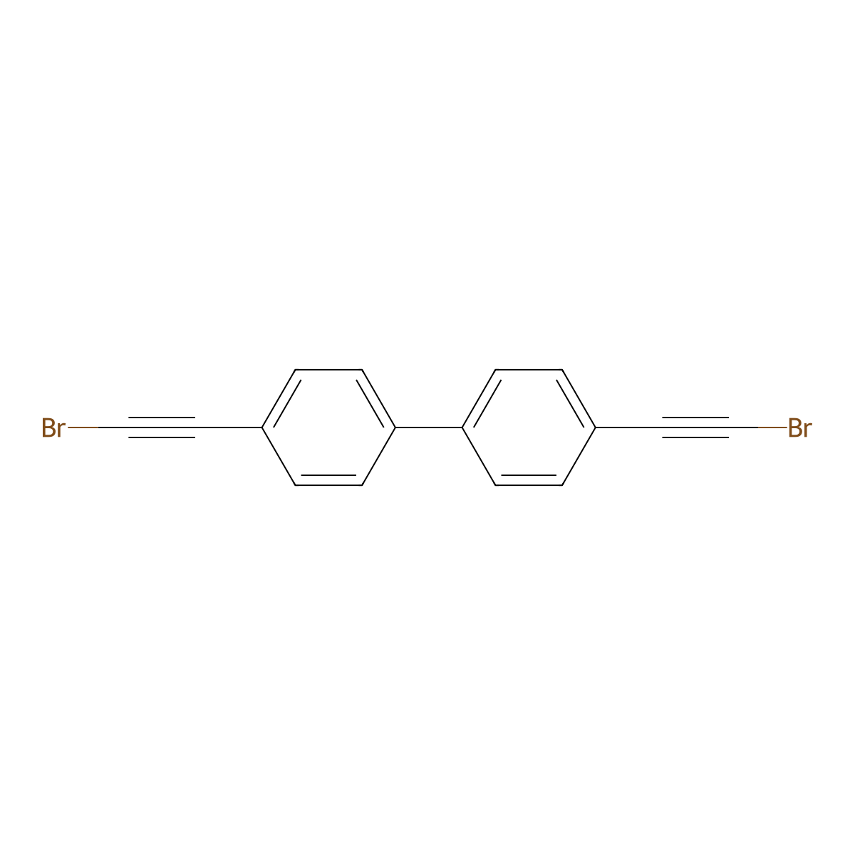 4,4'-Bis(bromoethynyl)-1,1'-biphenyl molecular structure, CAS 1800534-49-9