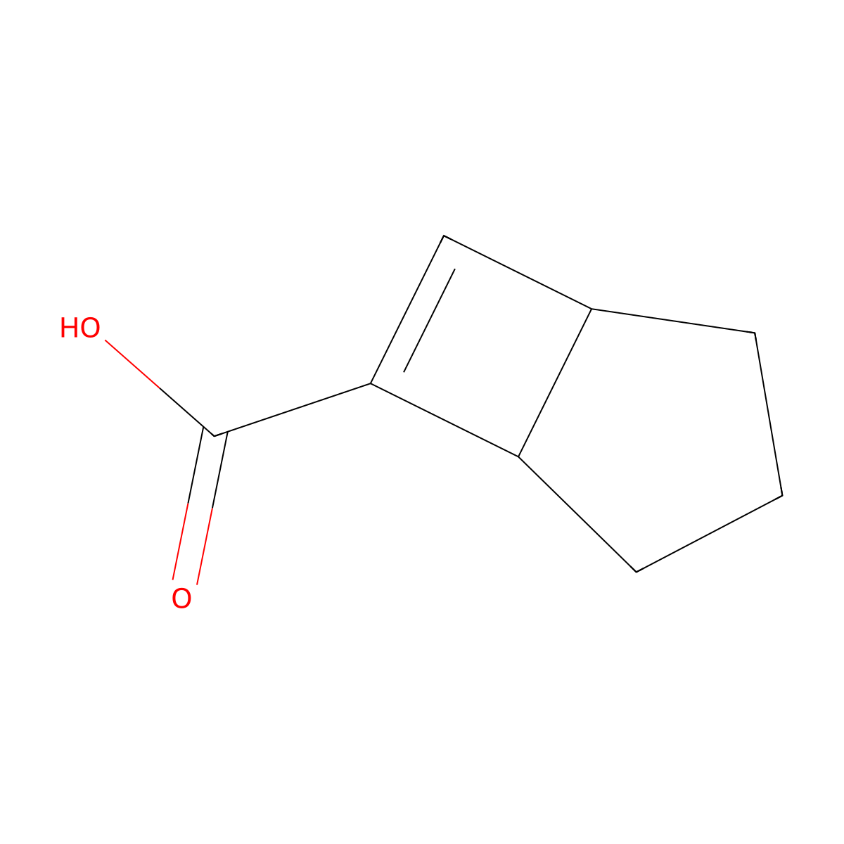 Bicyclo[3.2.0]hept-6-ene-6-carboxylic acid molecular structure, CAS 1800541-65-4