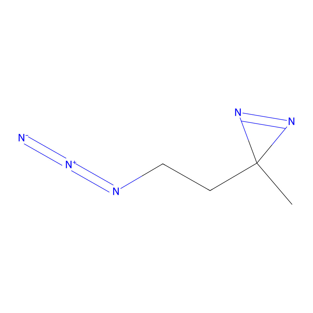 3-(2-azidoethyl)-3-methyl-3H-diazirine molecular structure, CAS 1800541-83-6