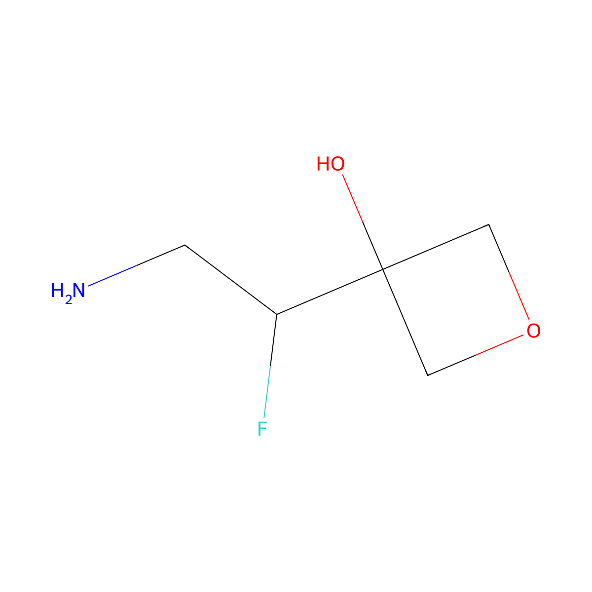 3-(2-Amino-1-fluoroethyl)oxetan-3-ol molecular structure, CAS 1800560-27-3