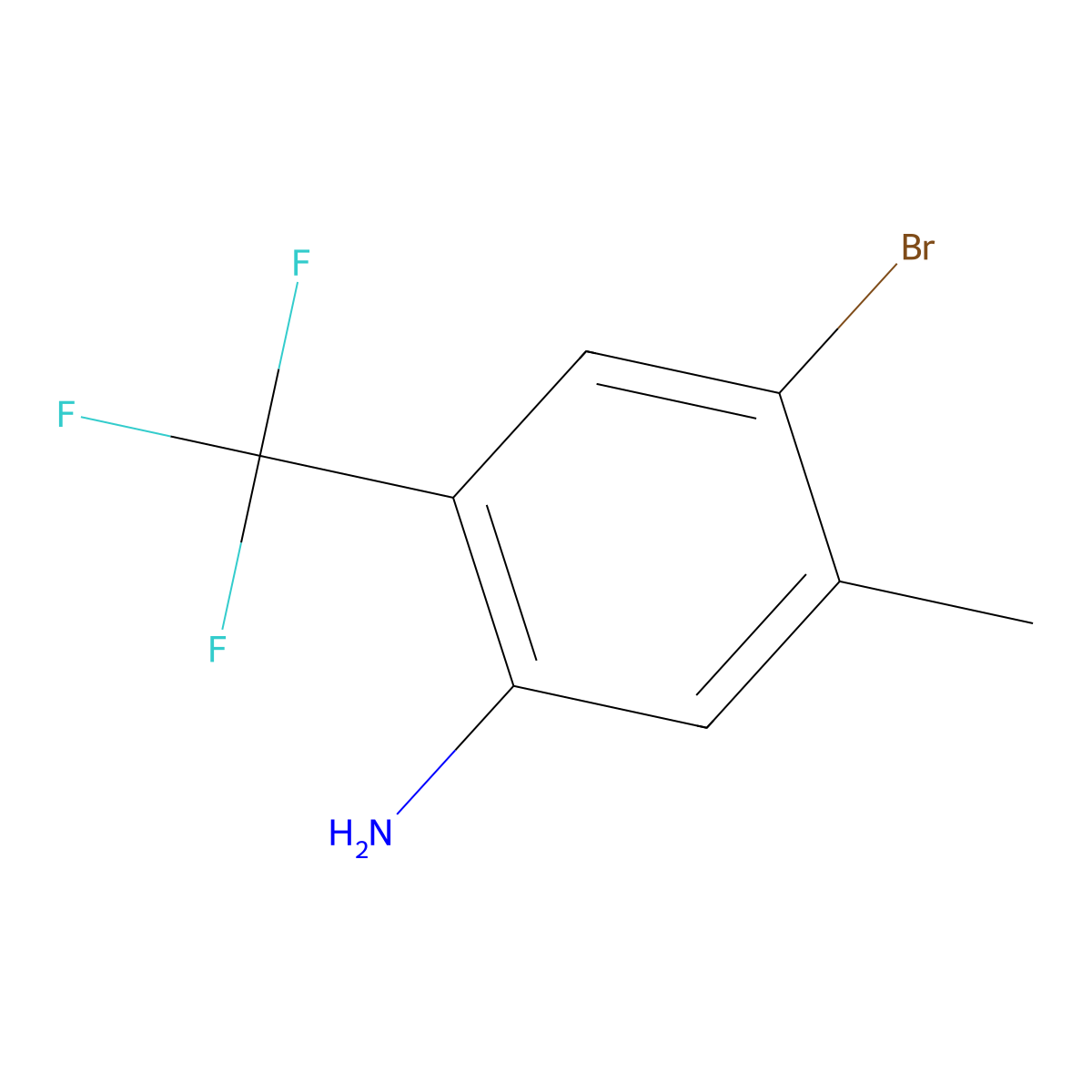 4-Bromo-5-methyl-2-(trifluoromethyl)aniline molecular structure, CAS 1800562-11-1