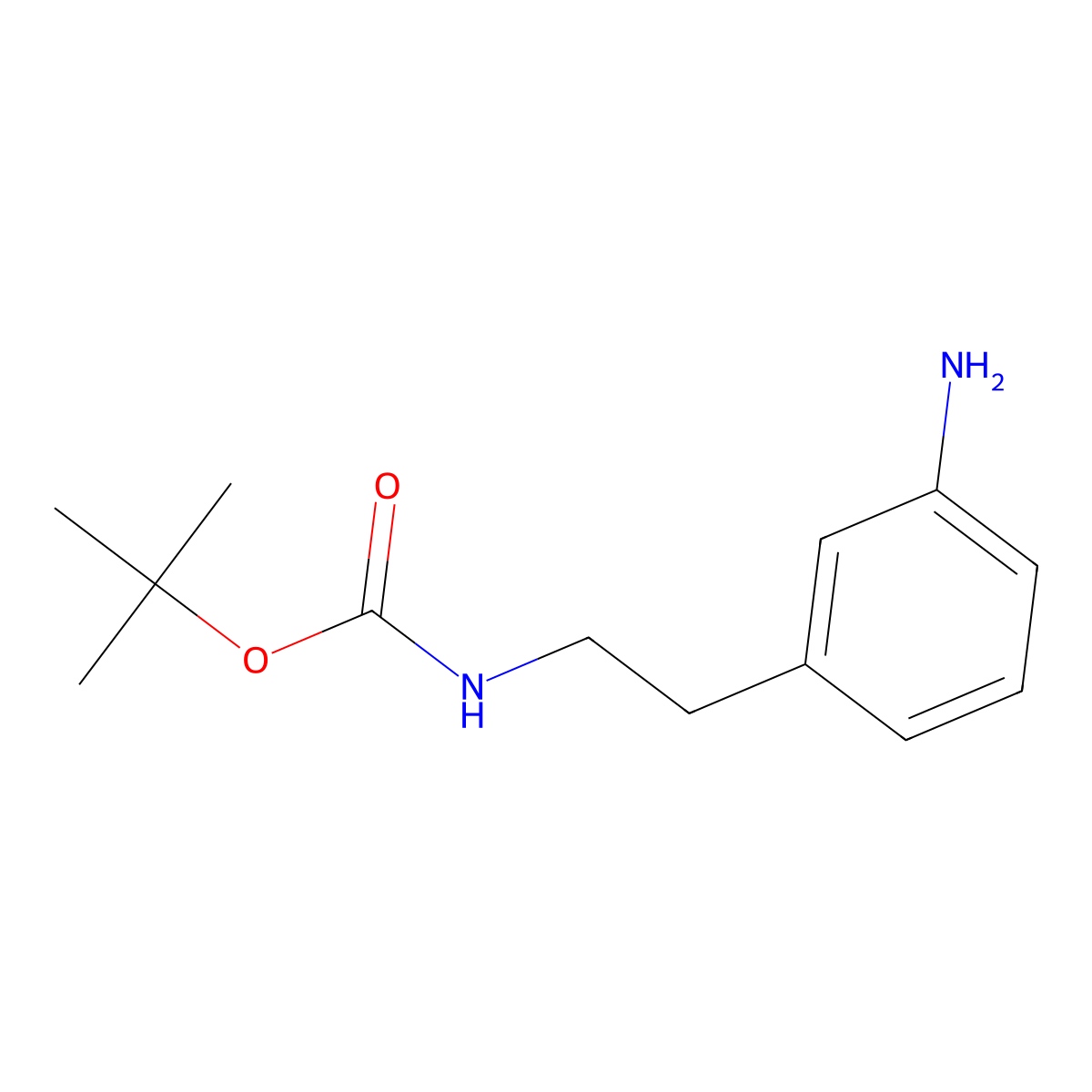 tert-butyl N-(2-(3-aminophenyl)ethyl)carbamate molecular structure, CAS 180079-94-1