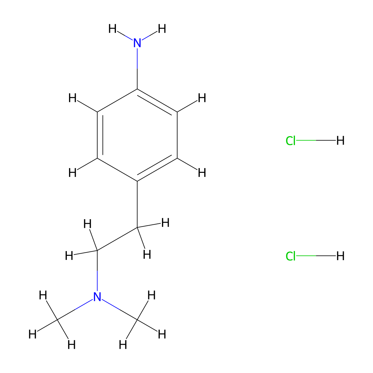 4-(2-Dimethylamino-ethyl)-aniline dihydrochloride molecular structure, CAS 180080-29-9