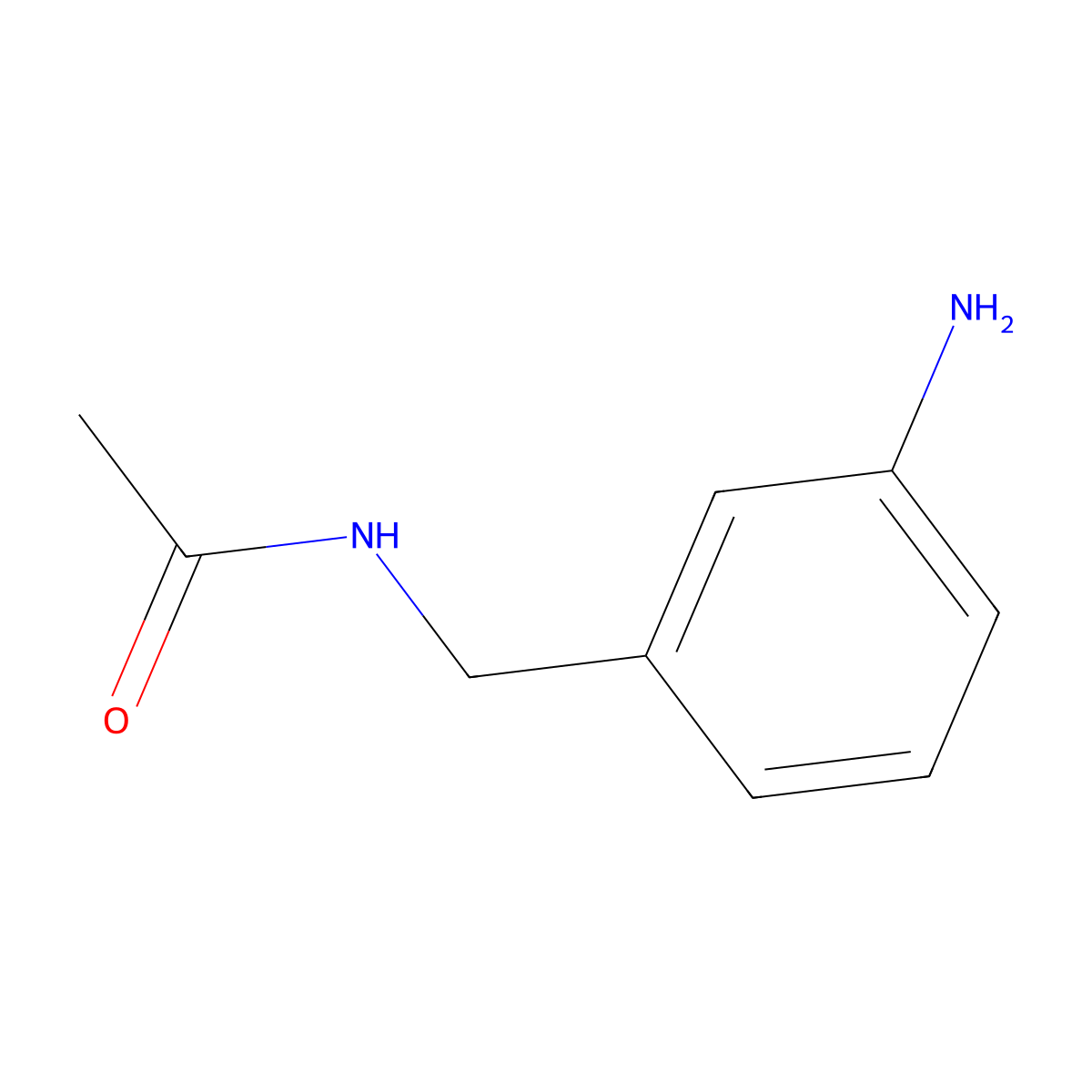 N-[(3-aminophenyl)methyl]acetamide molecular structure, CAS 180080-56-2