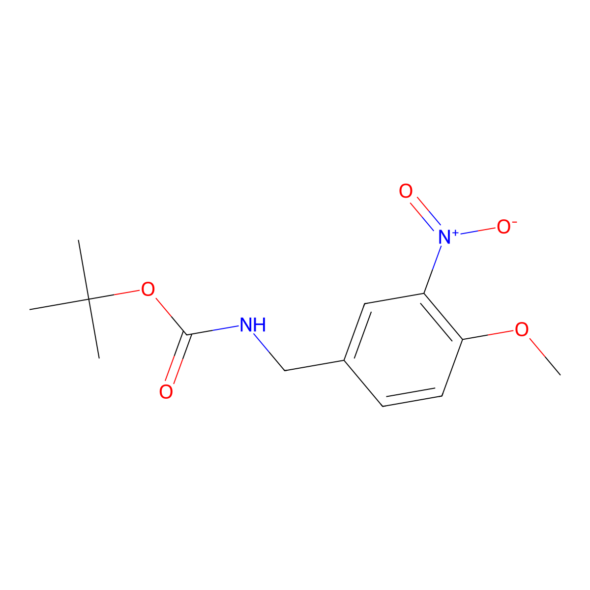 tert-butyl N-[(4-methoxy-3-nitrophenyl)methyl]carbamate molecular structure, CAS 180081-23-6