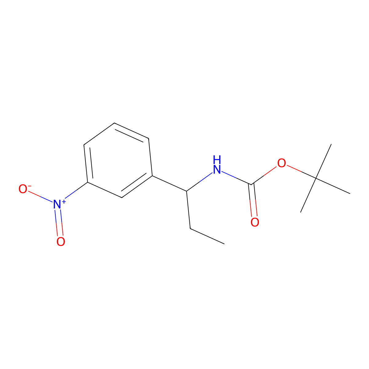 tert-butyl N-[1-(3-nitrophenyl)propyl]carbamate molecular structure, CAS 180081-53-2