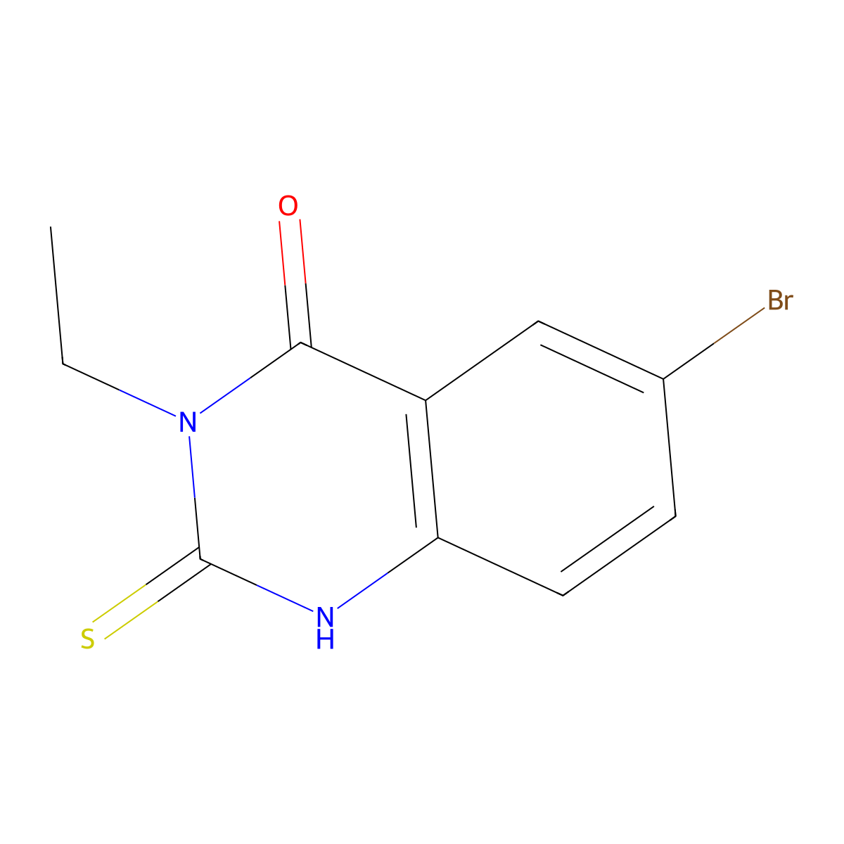 6-bromo-3-ethyl-2-mercaptoquinazolin-4(3H)-one molecular structure, CAS 18009-16-0