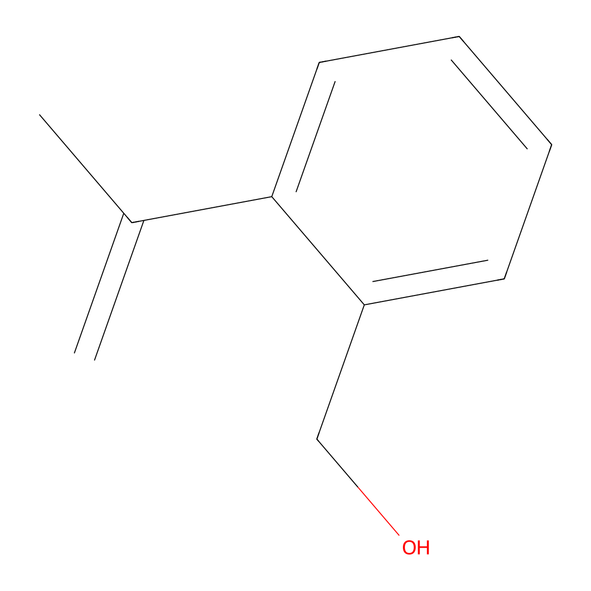 (2-(Prop-1-en-2-yl)phenyl)methanol molecular structure, CAS 180092-32-4