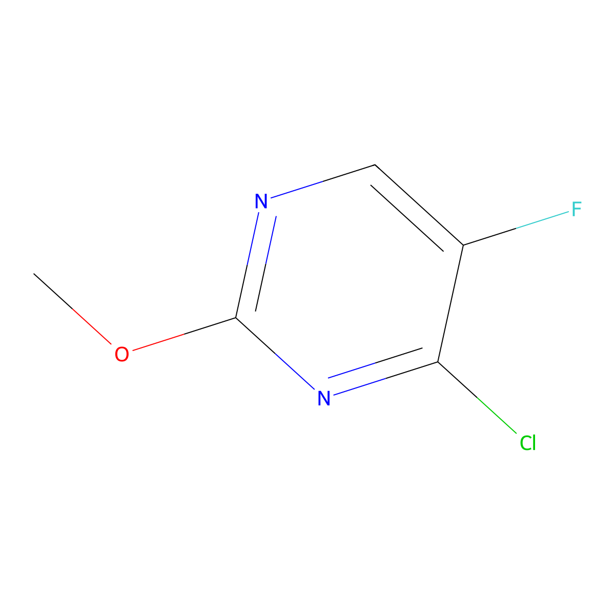 4-Chloro-5-fluoro-2-methoxypyrimidine molecular structure, CAS 1801-06-5