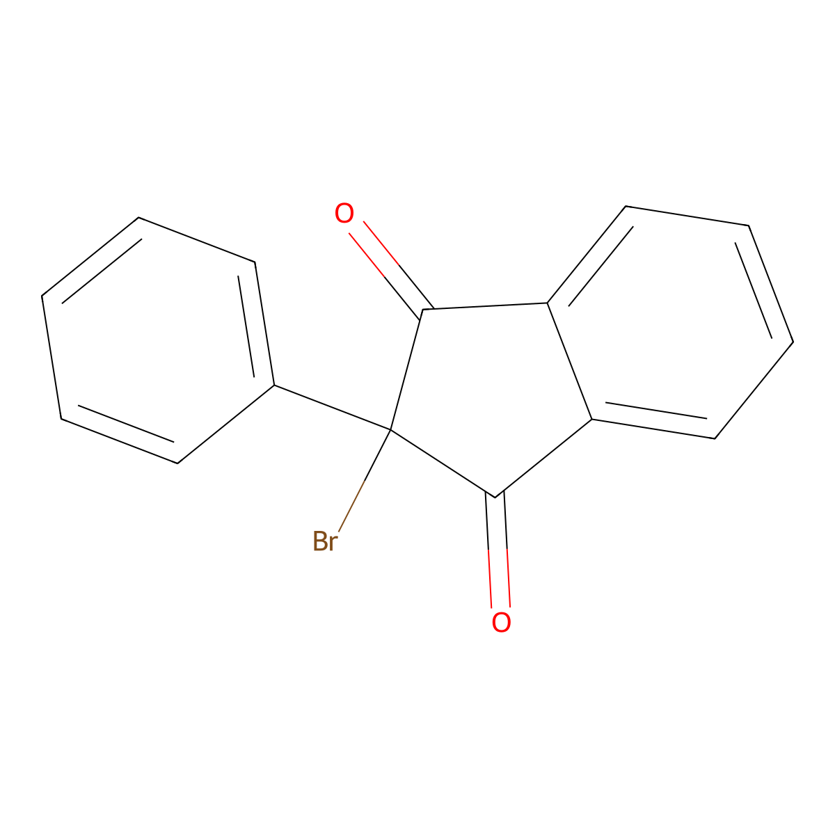 2-Bromo-2-phenyl-1H-indene-1,3(2H)-dione molecular structure, CAS 1801-20-3