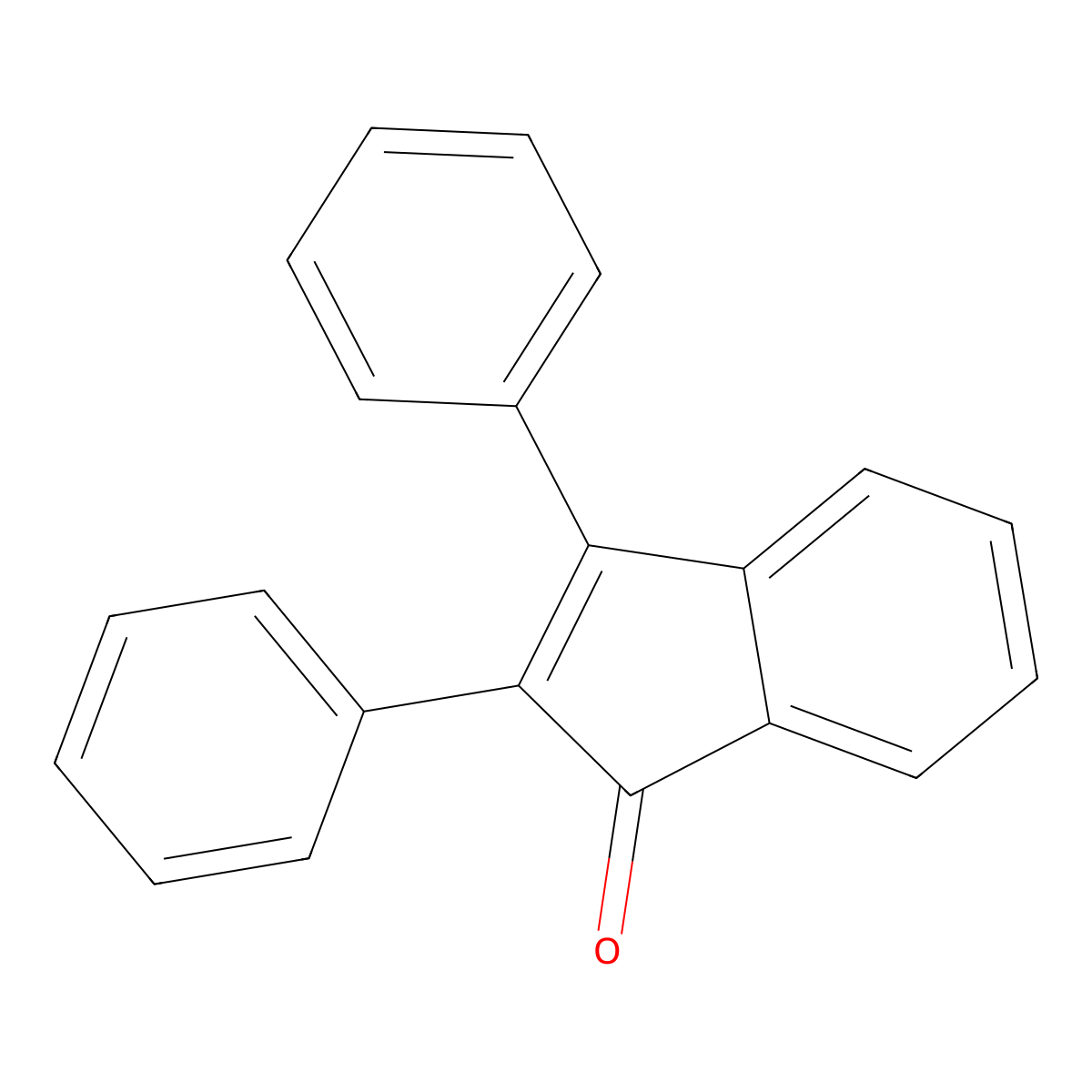 2,3-diphenyl-1H-inden-1-one molecular structure, CAS 1801-42-9