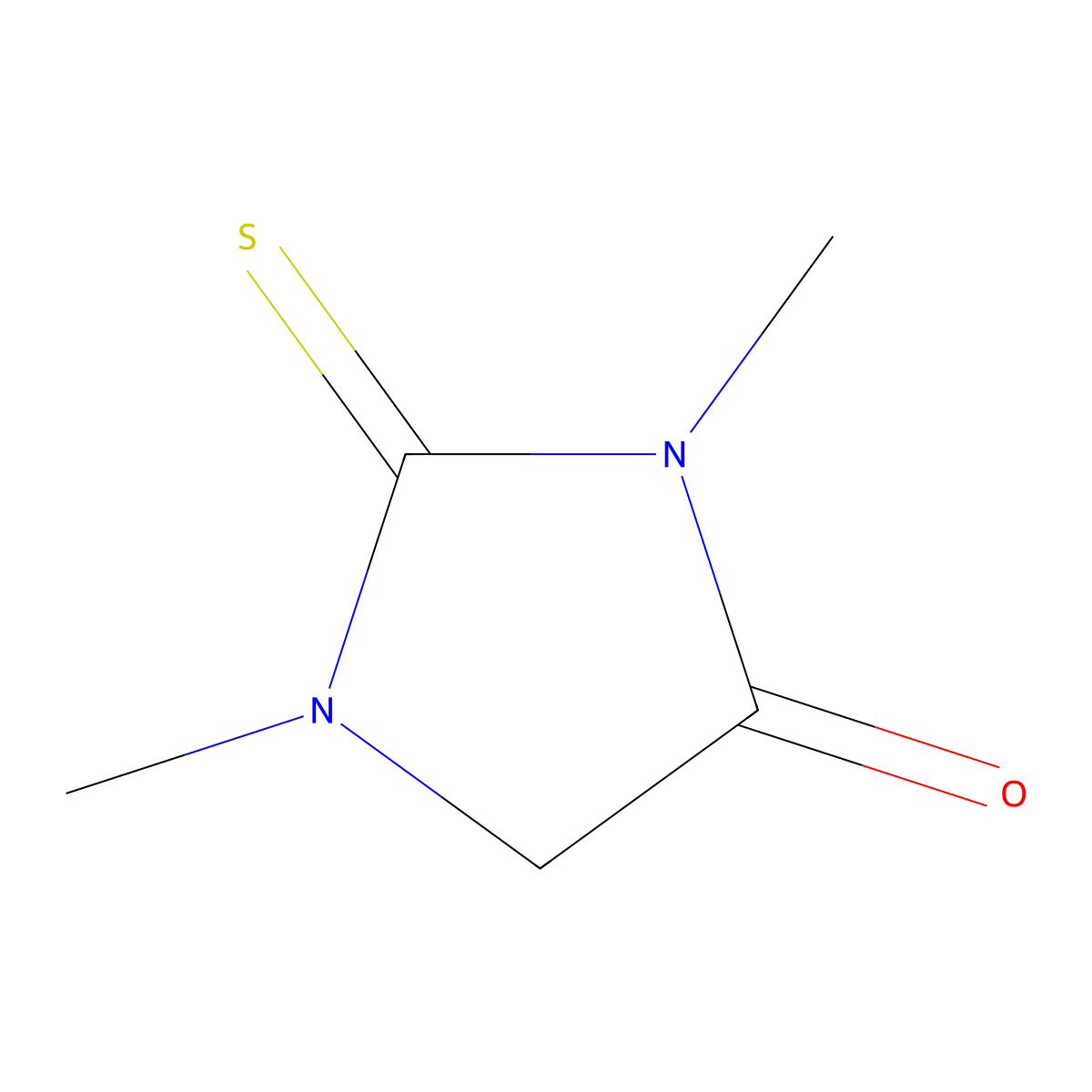 1,3-Dimethyl-2-thiohydantoin molecular structure, CAS 1801-62-3