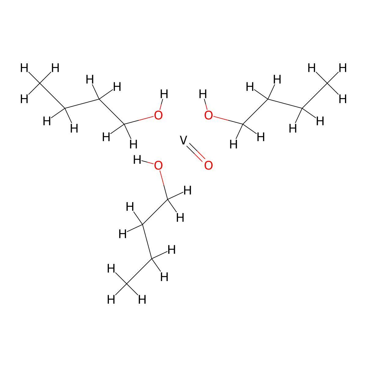 Tributoxyoxovanadium molecular structure, CAS 1801-76-9