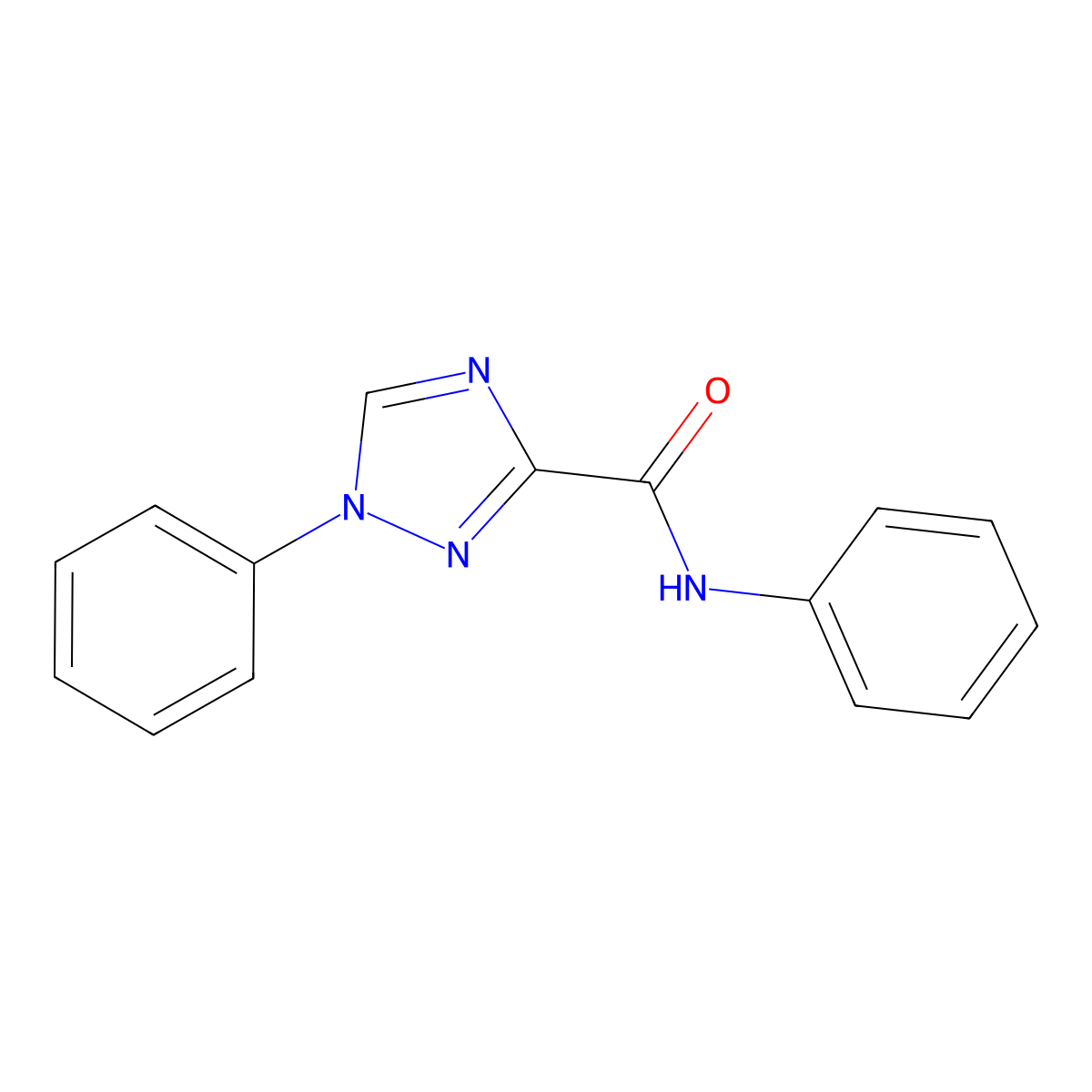 N,1-diphenyl-1,2,4-triazole-3-carboxamide molecular structure, CAS 18011-21-7