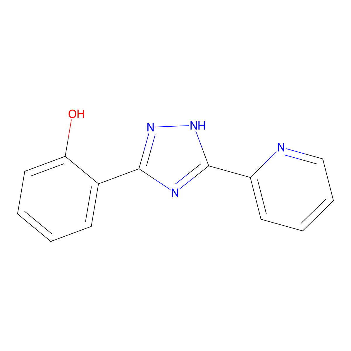 2-(5-(pyridin-2-yl)-1H-1,2,4-triazol-3-yl)phenol molecular structure, CAS 18011-24-0