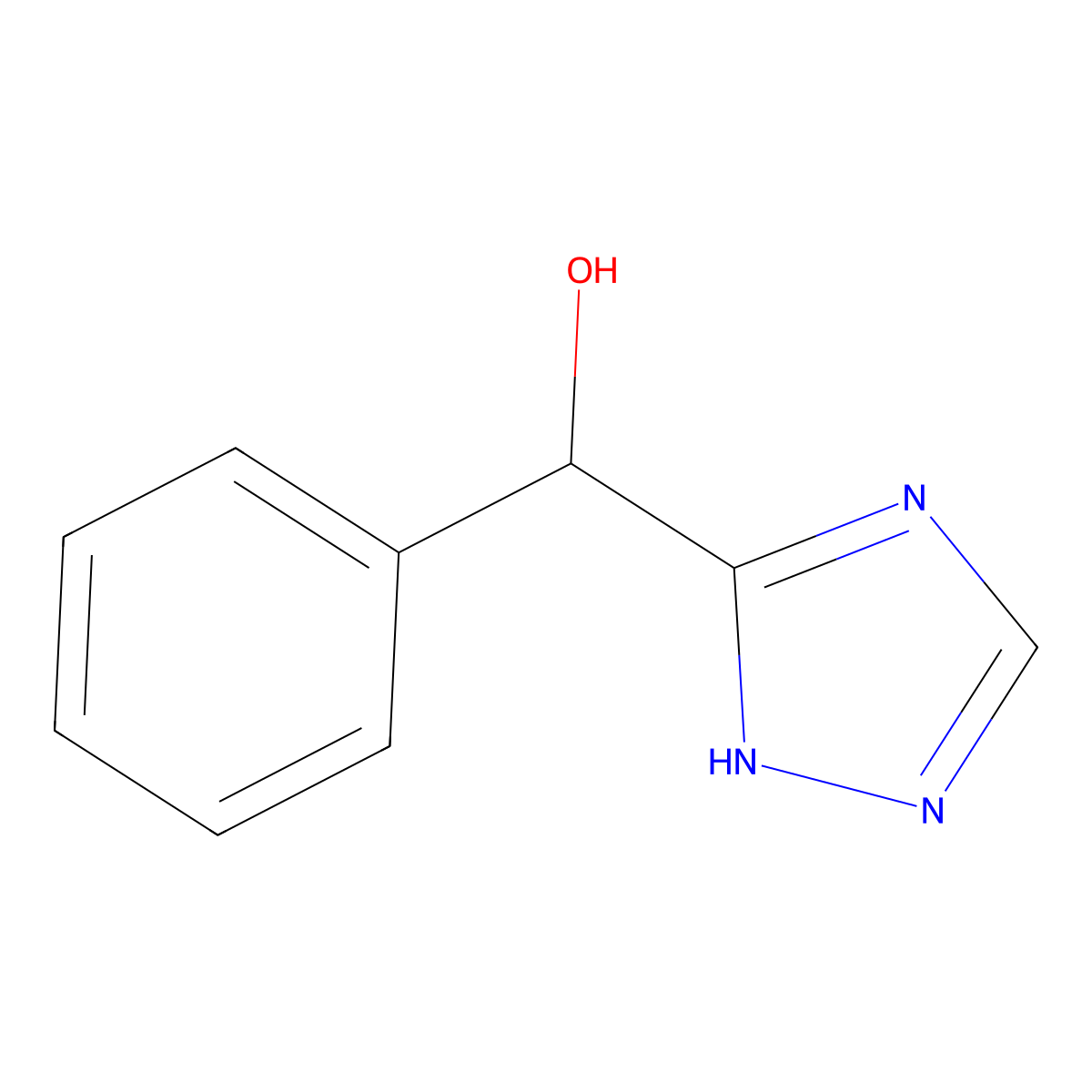 alpha-Phenyl-1H-1,2,4-triazole-5-methanol molecular structure, CAS 18011-28-4