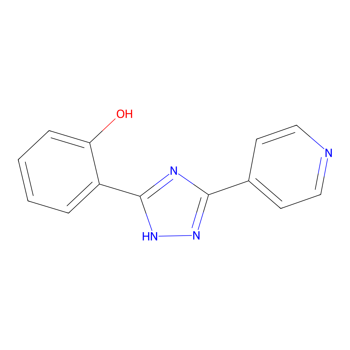 2-[5-(pyridin-4-yl)-1H-1,2,4-triazol-3-yl]phenol molecular structure, CAS 18011-35-3