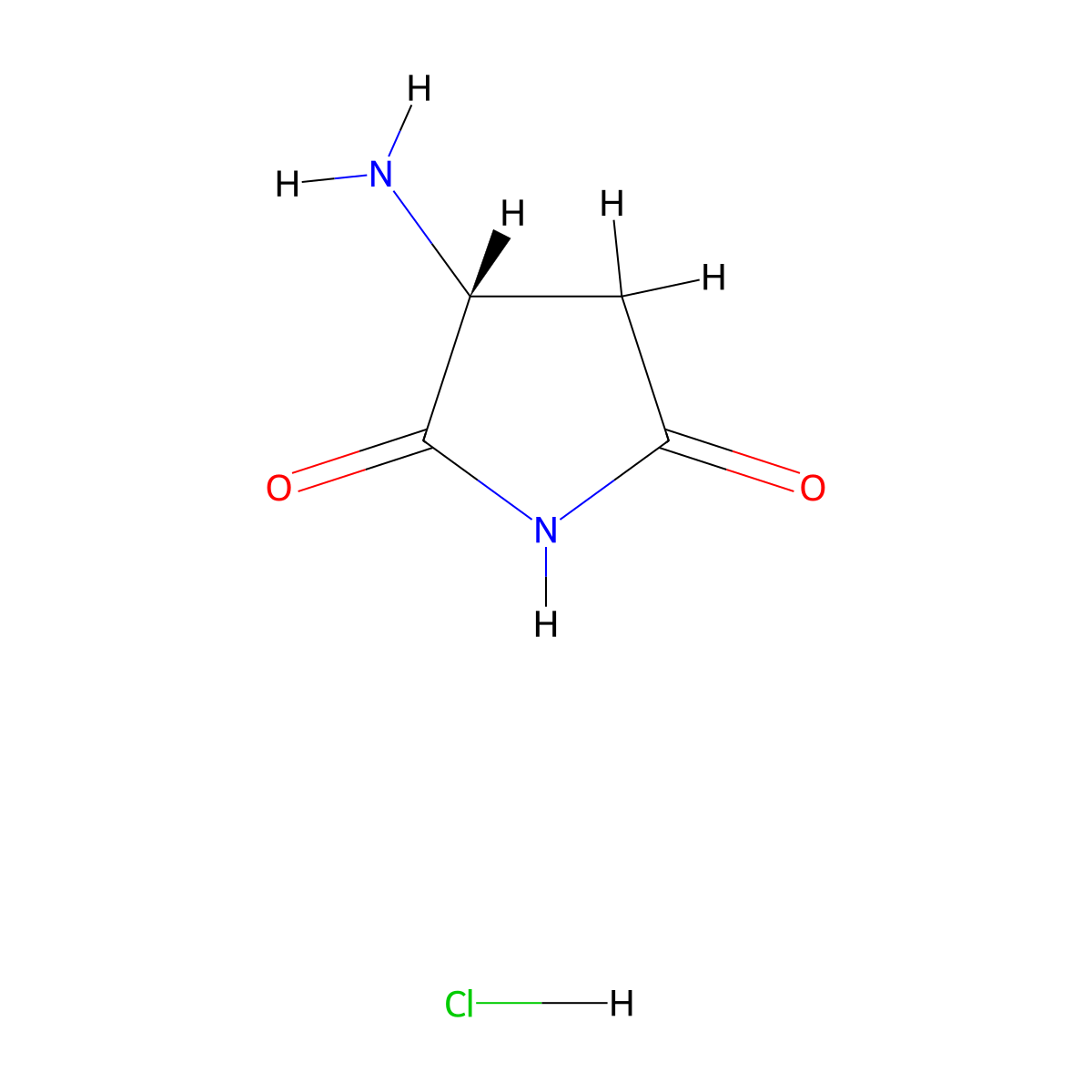 (3R)-3-aminopyrrolidine-2,5-dionehydrochloride molecular structure, CAS 1801140-49-7