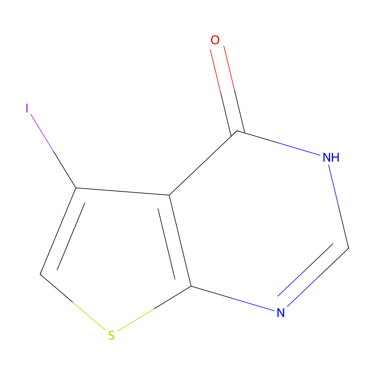 5-Iodothieno[2,3-d]pyrimidin-4-ol molecular structure, CAS 1801143-16-7