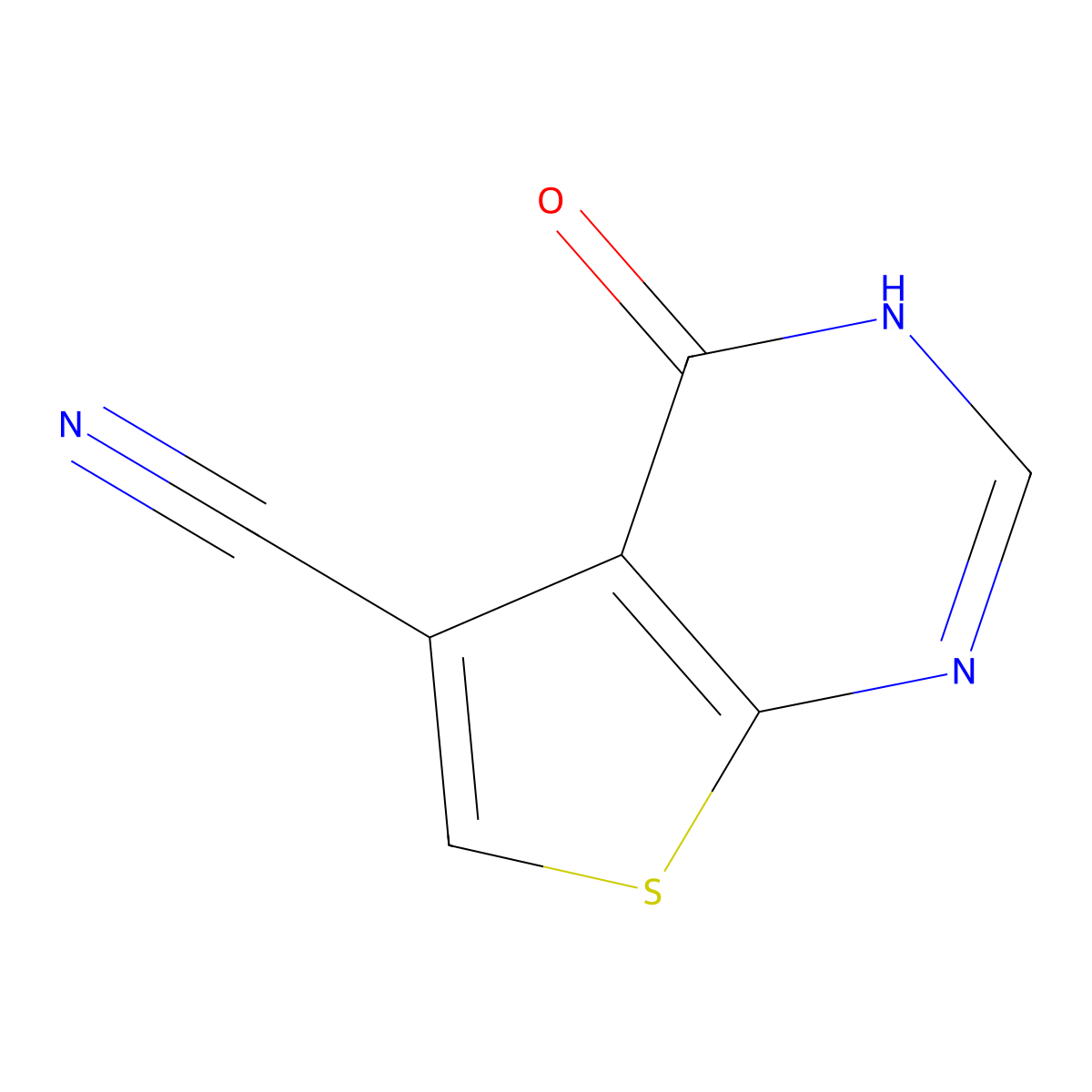 4-Oxo-3,4-dihydrothieno[2,3-d]pyrimidine-5-carbonitrile molecular structure, CAS 1801143-20-3