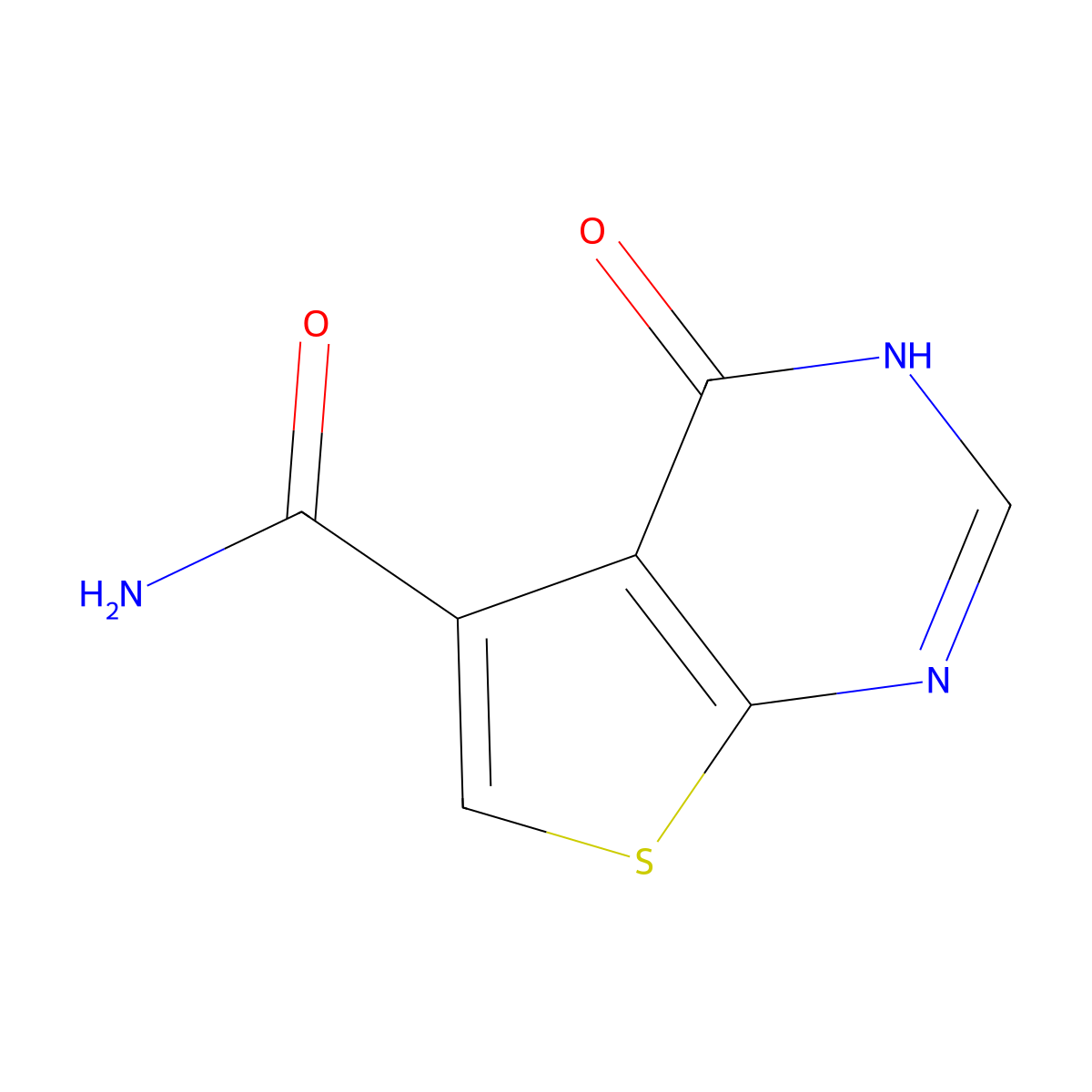 4-Hydroxythieno[2,3-d]pyrimidine-5-carboxamide molecular structure, CAS 1801143-25-8