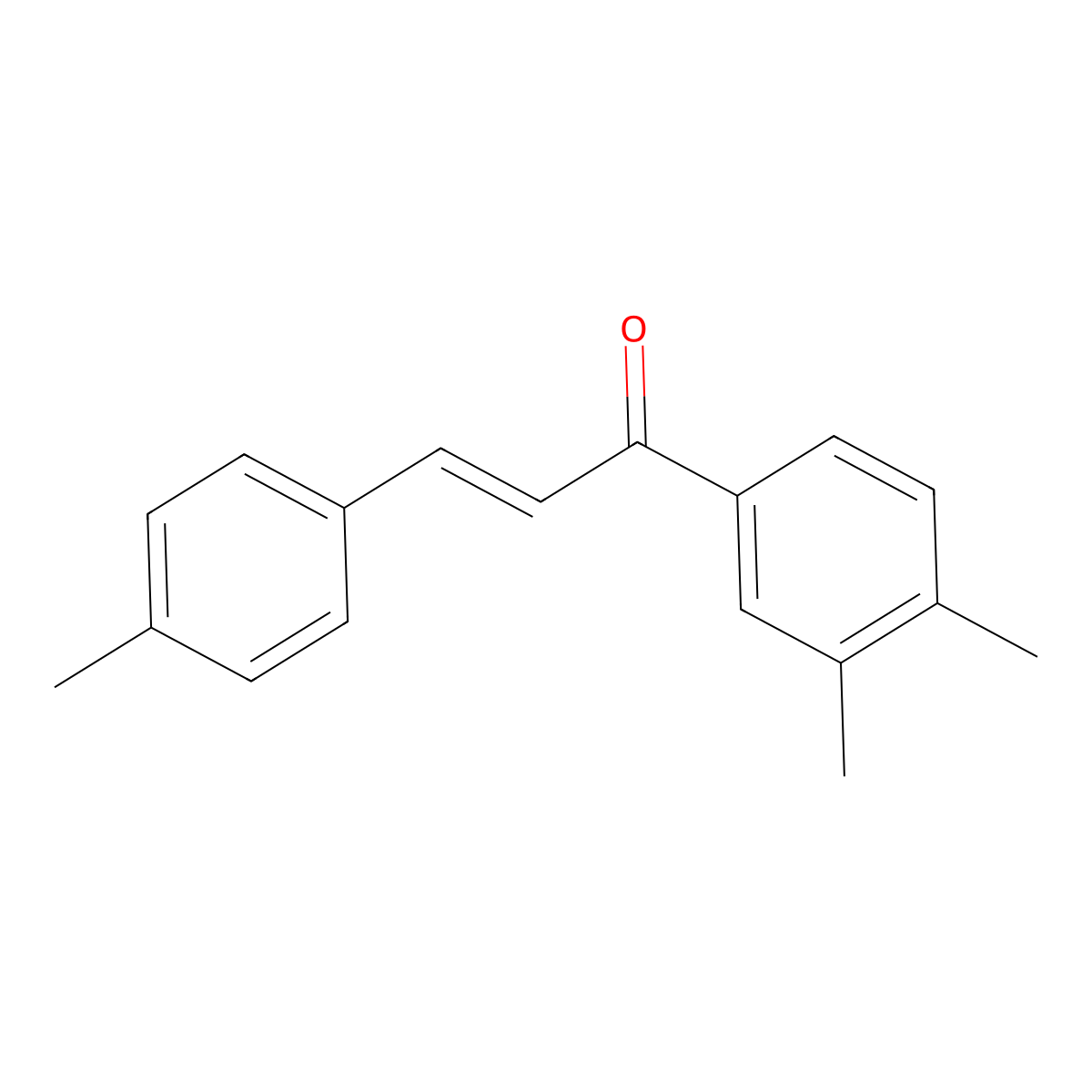 (2E)-1-(3,4-Dimethylphenyl)-3-(4-methylphenyl)prop-2-en-1-one molecular structure, CAS 1801145-87-8