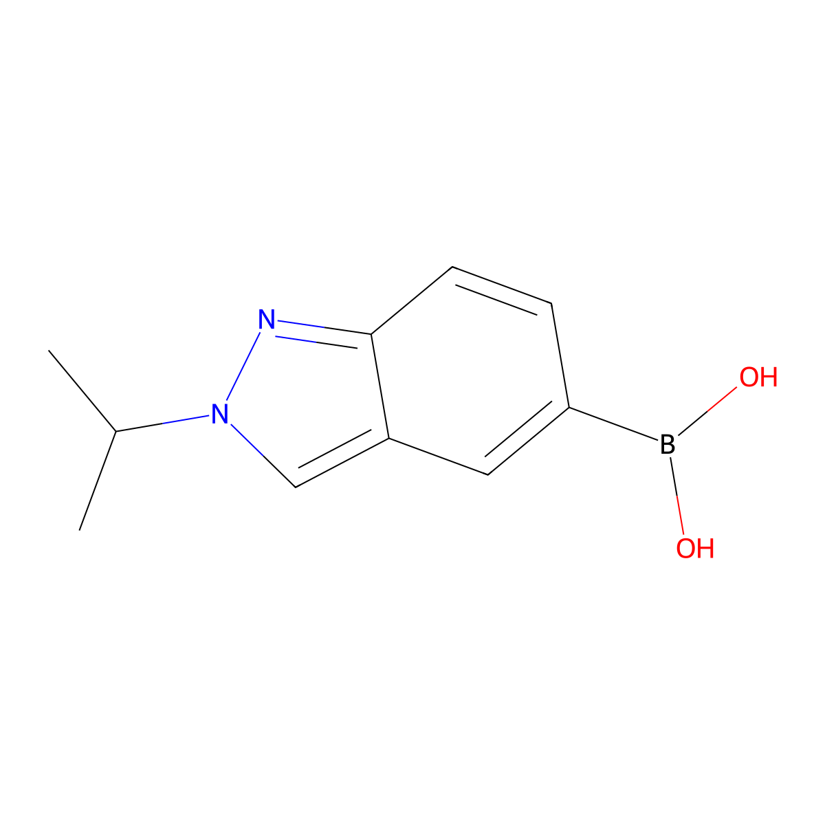 (2-Isopropylindazol-5-yl)boronic acid molecular structure, CAS 1801155-98-5