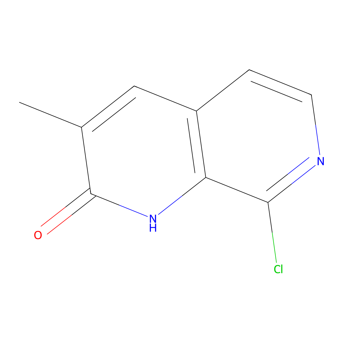 8-Chloro-3-methyl-1,7-naphthyridin-2(1H)-one molecular structure, CAS 1801158-62-2