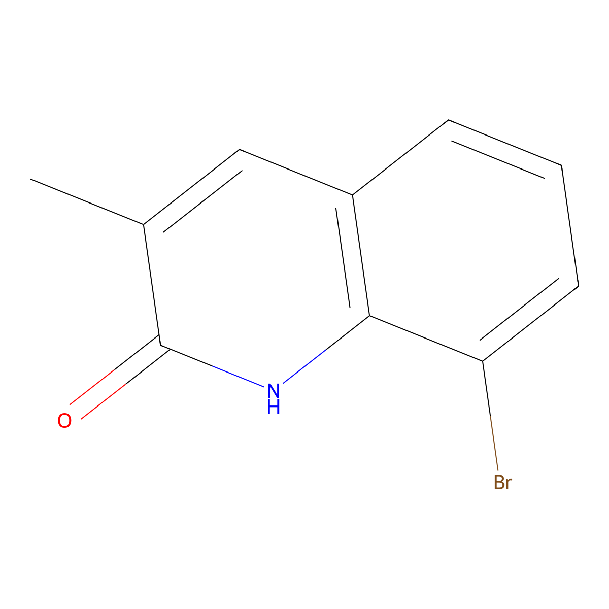 8-Bromo-3-methylquinolin-2(1H)-one molecular structure, CAS 1801159-16-9