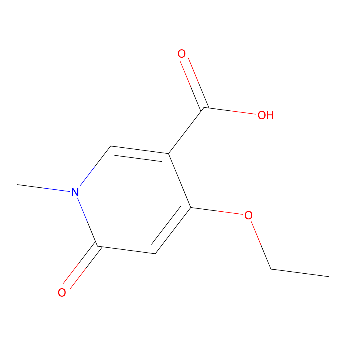 4-Ethoxy-1-methyl-6-oxo-1,6-dihydropyridine-3-carboxylic acid molecular structure, CAS 1801195-42-5