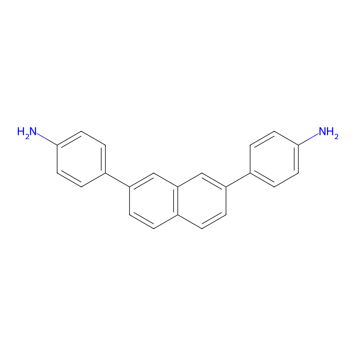 4,4'-(Naphthalene-2,7-diyl)dianiline molecular structure, CAS 1801204-93-2