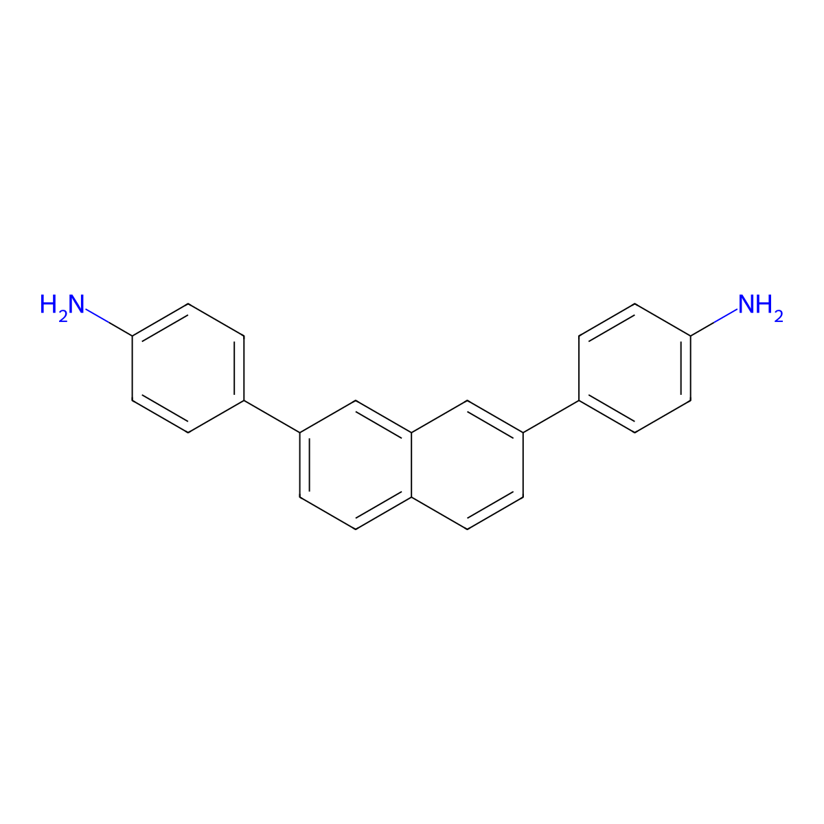 4,4'-(Naphthalene-2,7-diyl)dianiline molecular structure, CAS 1801204-93-2