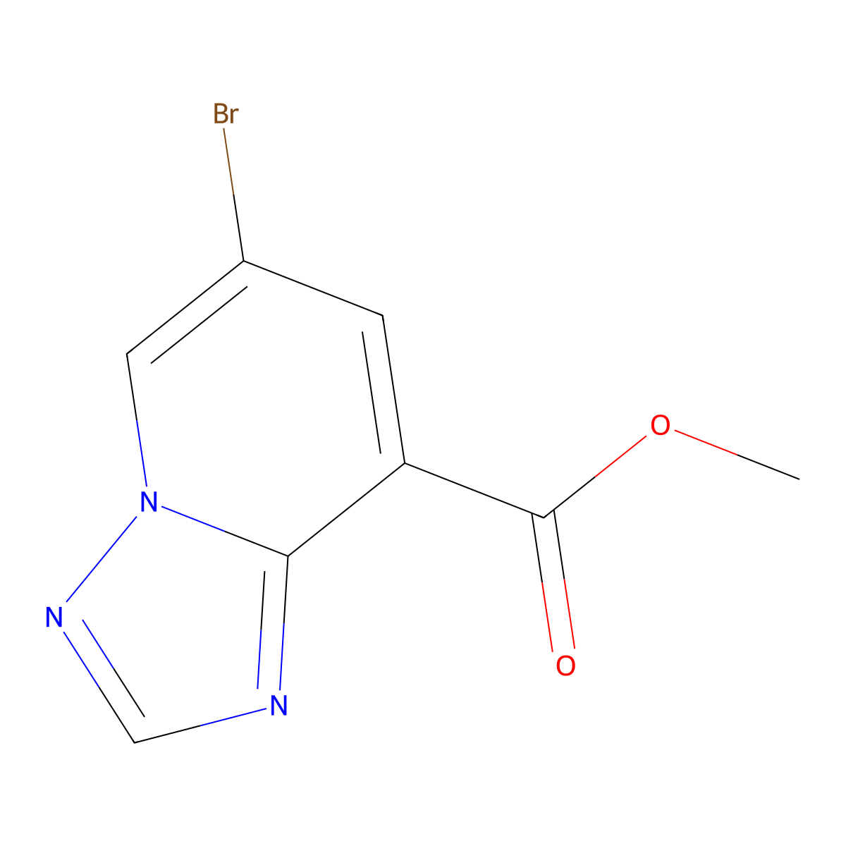 Methyl 6-bromo-[1,2,4]triazolo[1,5-a]pyridine-8-carboxylate molecular structure, CAS 1801262-20-3