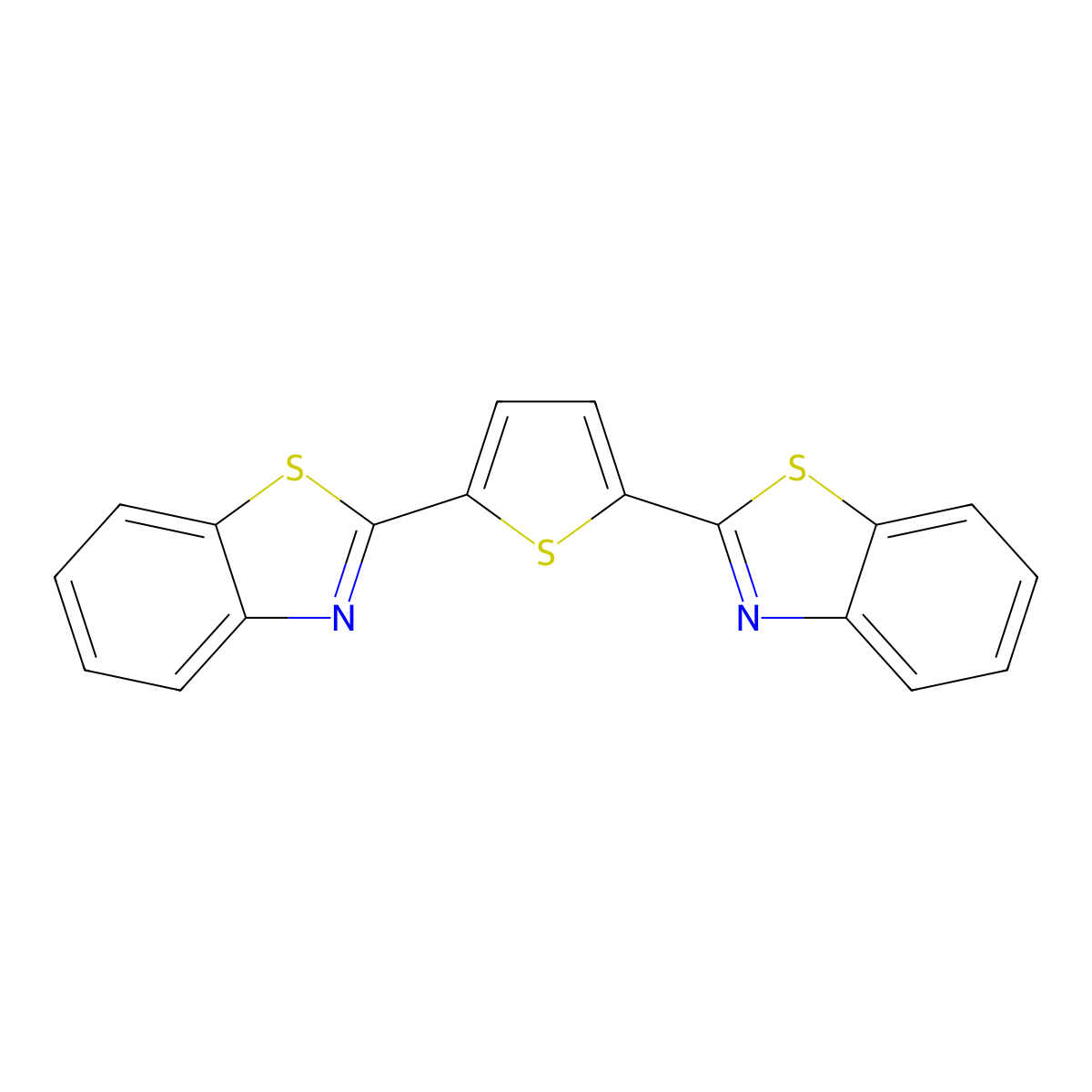 2,5-Bis(benzo[d]thiazol-2-yl)thiophene molecular structure, CAS 18013-43-9