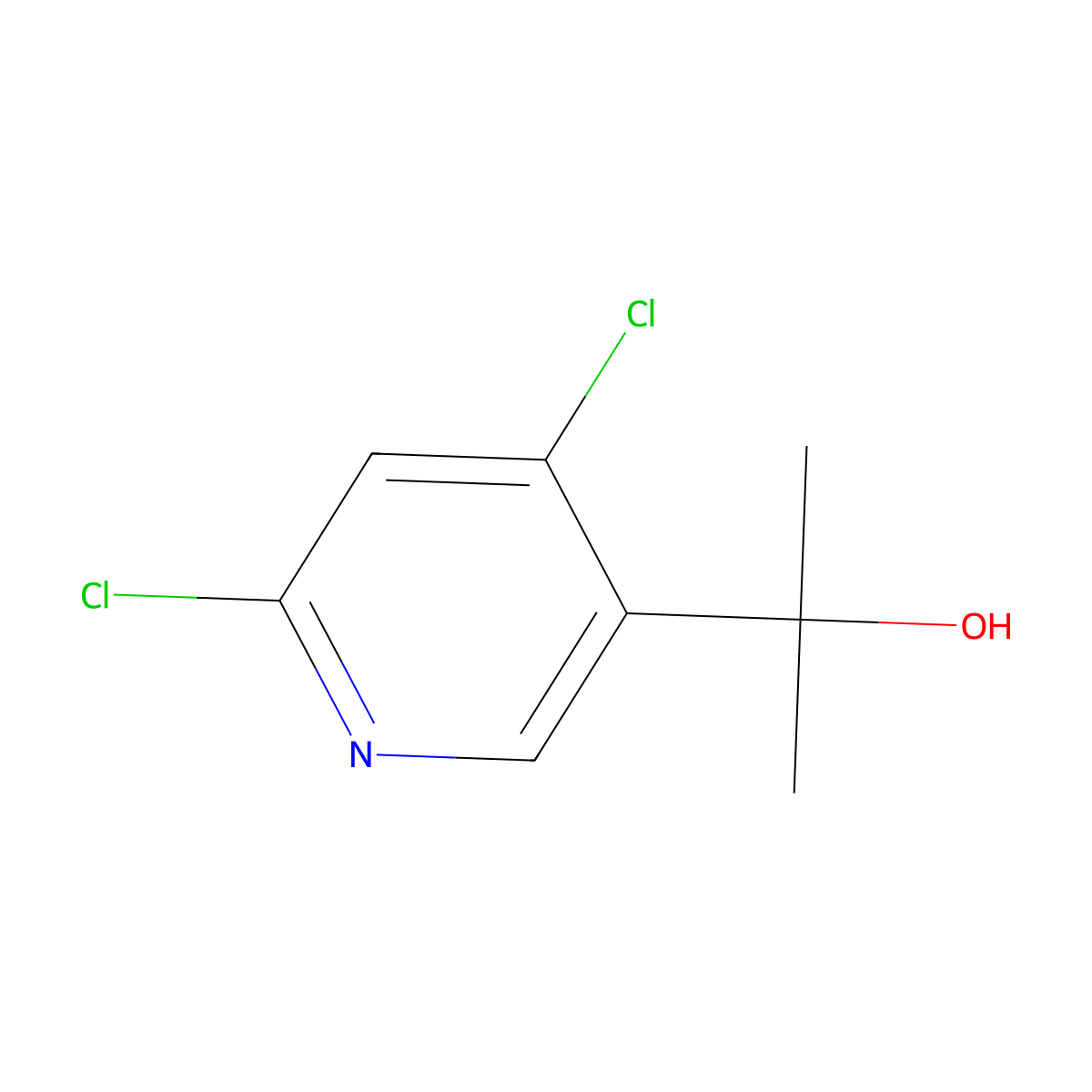 2-(4,6-Dichloropyridin-3-yl)propan-2-ol molecular structure, CAS 1801335-00-1