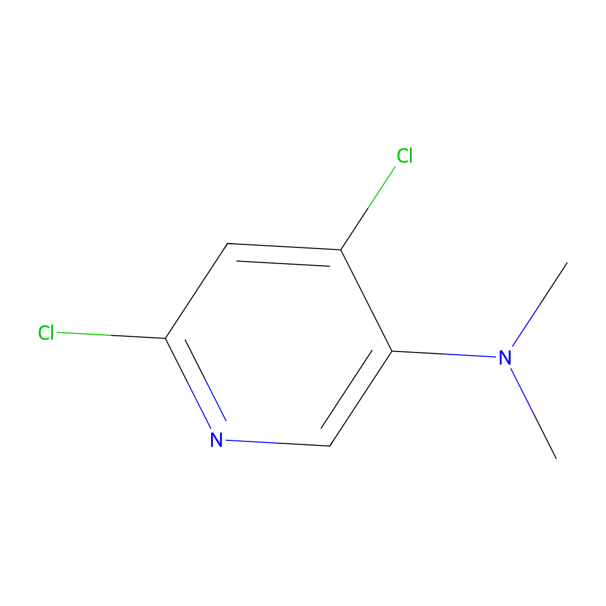 4,6-Dichloro-N,N-dimethyl-3-pyridinamine molecular structure, CAS 1801335-16-9