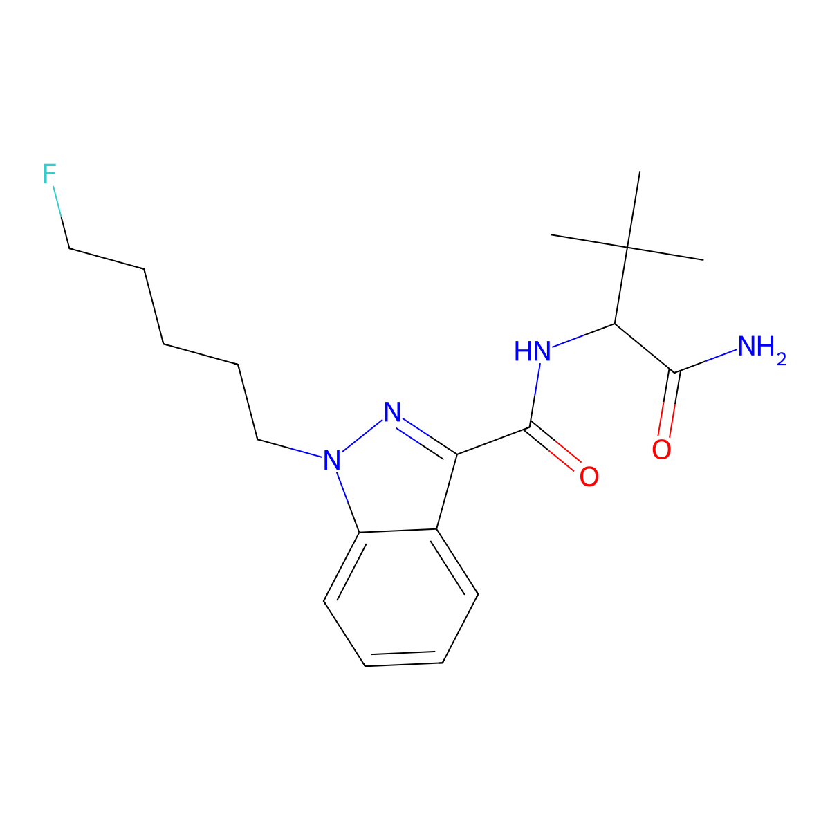 5F-Adb-pinaca molecular structure, CAS 1801338-21-5