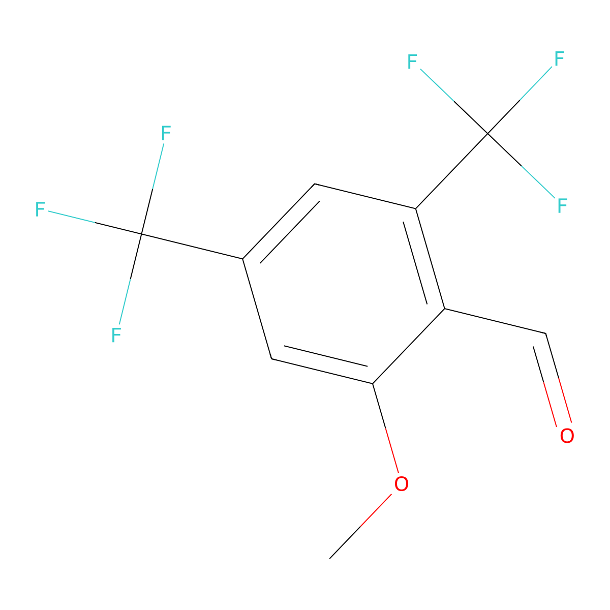2-Methoxy-4,6-bis(trifluoromethyl)benzaldehyde molecular structure, CAS 180134-14-9