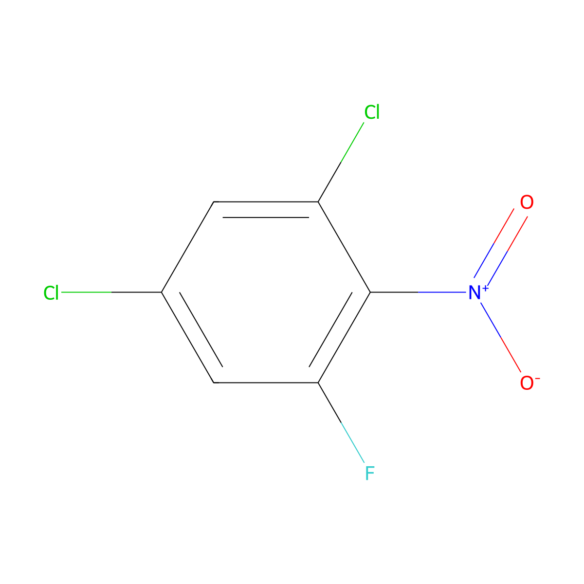 1,5-Dichloro-3-fluoro-2-nitrobenzene molecular structure, CAS 180134-19-4