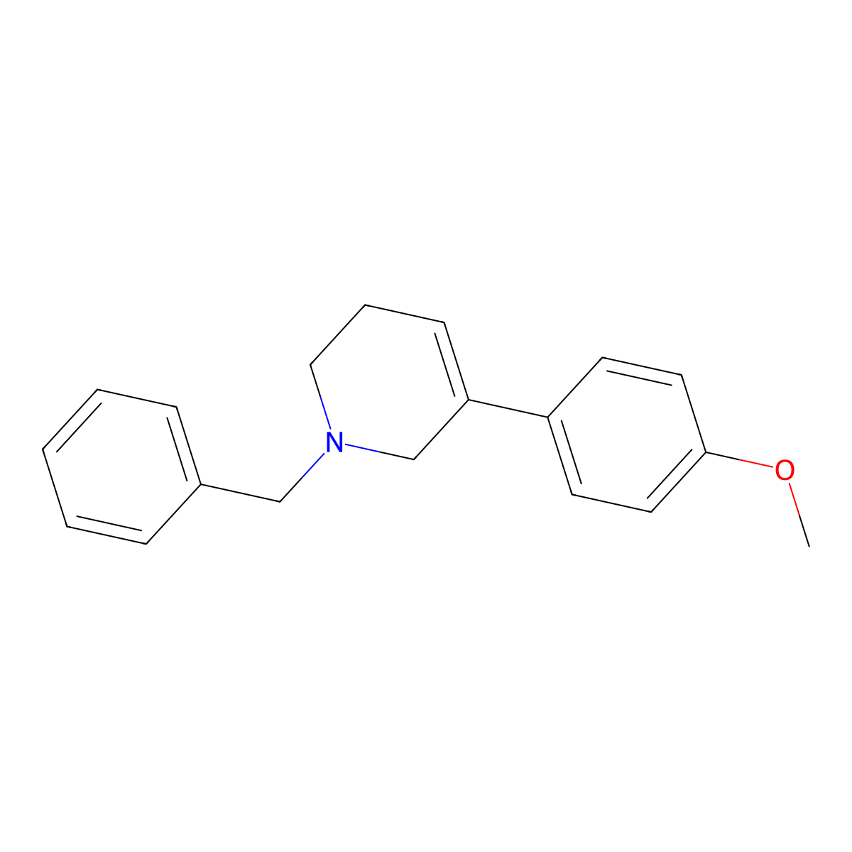 1-Benzyl-5-(4-methoxyphenyl)-1,2,3,6-tetrahydropyridine molecular structure, CAS 1801349-97-2