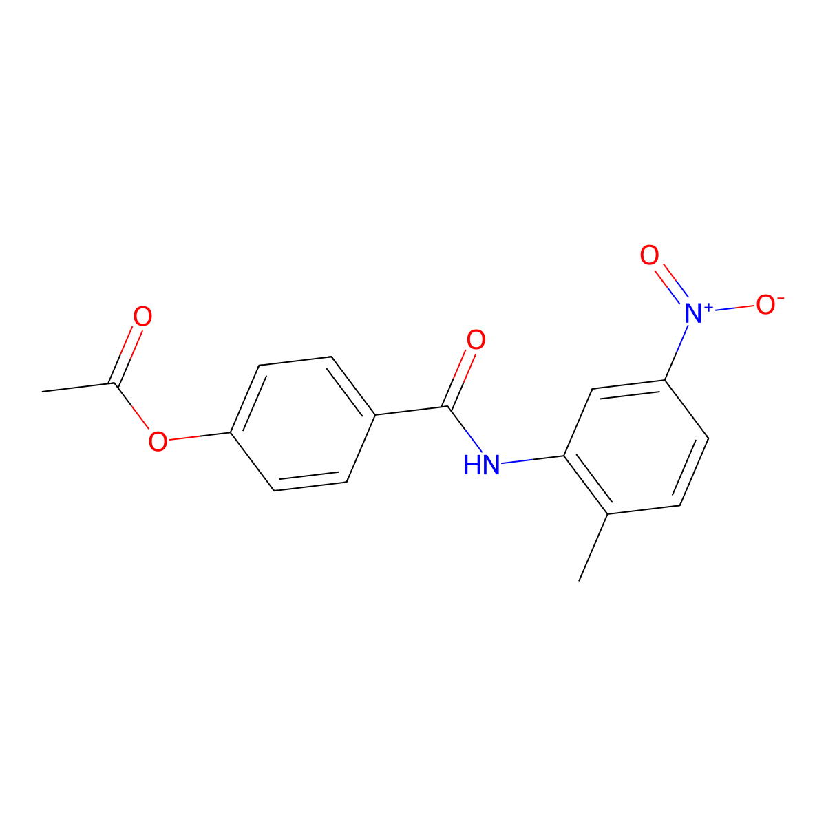4-acetoxy-N-(2-methyl-5-nitrophenyl)benzamide molecular structure, CAS 180136-44-1