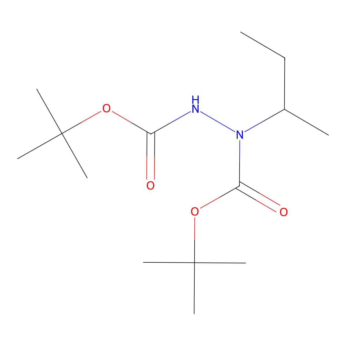 DI-Tert-butyl 1-(sec-butyl)hydrazine-1,2-dicarboxylate molecular structure, CAS 180137-90-0